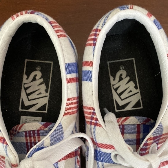 Vans Era True Plaid Red, White, Blue Sneakers Size 5 - Picture 6 of 8
